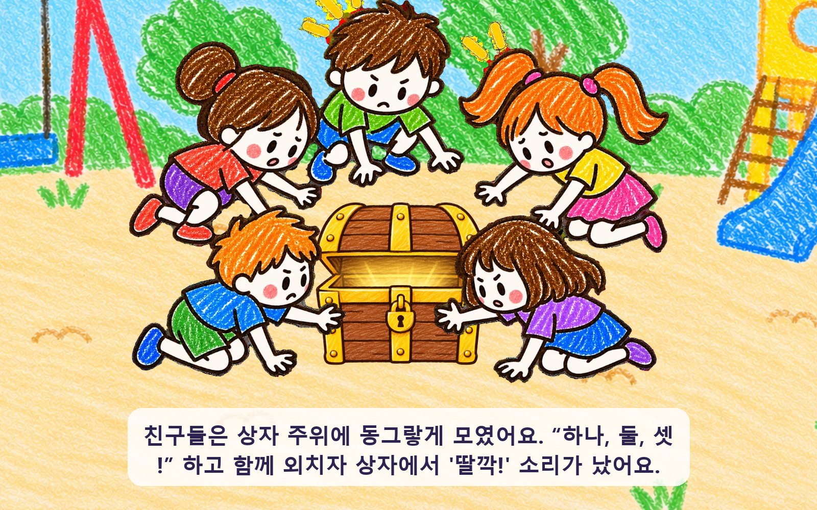오려 낸 친구들이 화면 위에서 움직여요